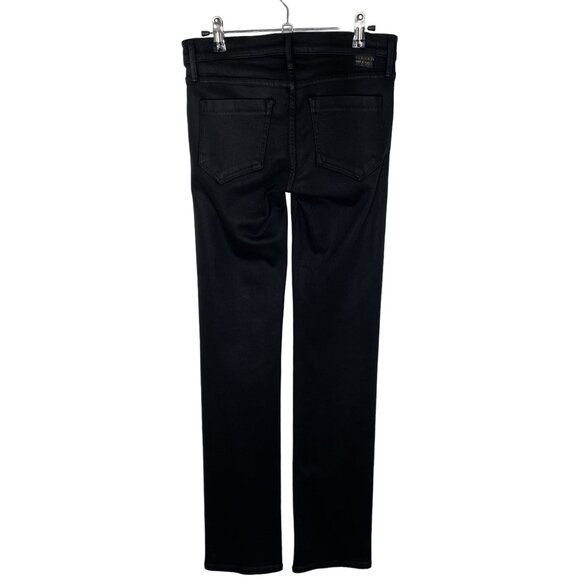 Goldsign Black Misfit Coated Denim Stretch Straight Leg Jeans, 0 - Picture 3 of 10